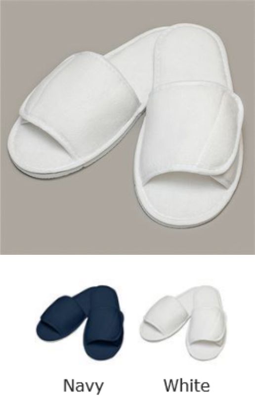 Towel City TC067 Open Toe Slipper with Top Fastening